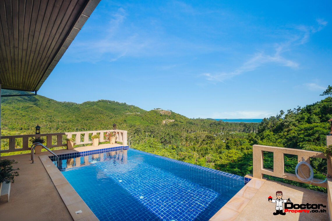 4 Bed Pool Villa with Sea View – Taling Ngam, Koh Samui – For Sale